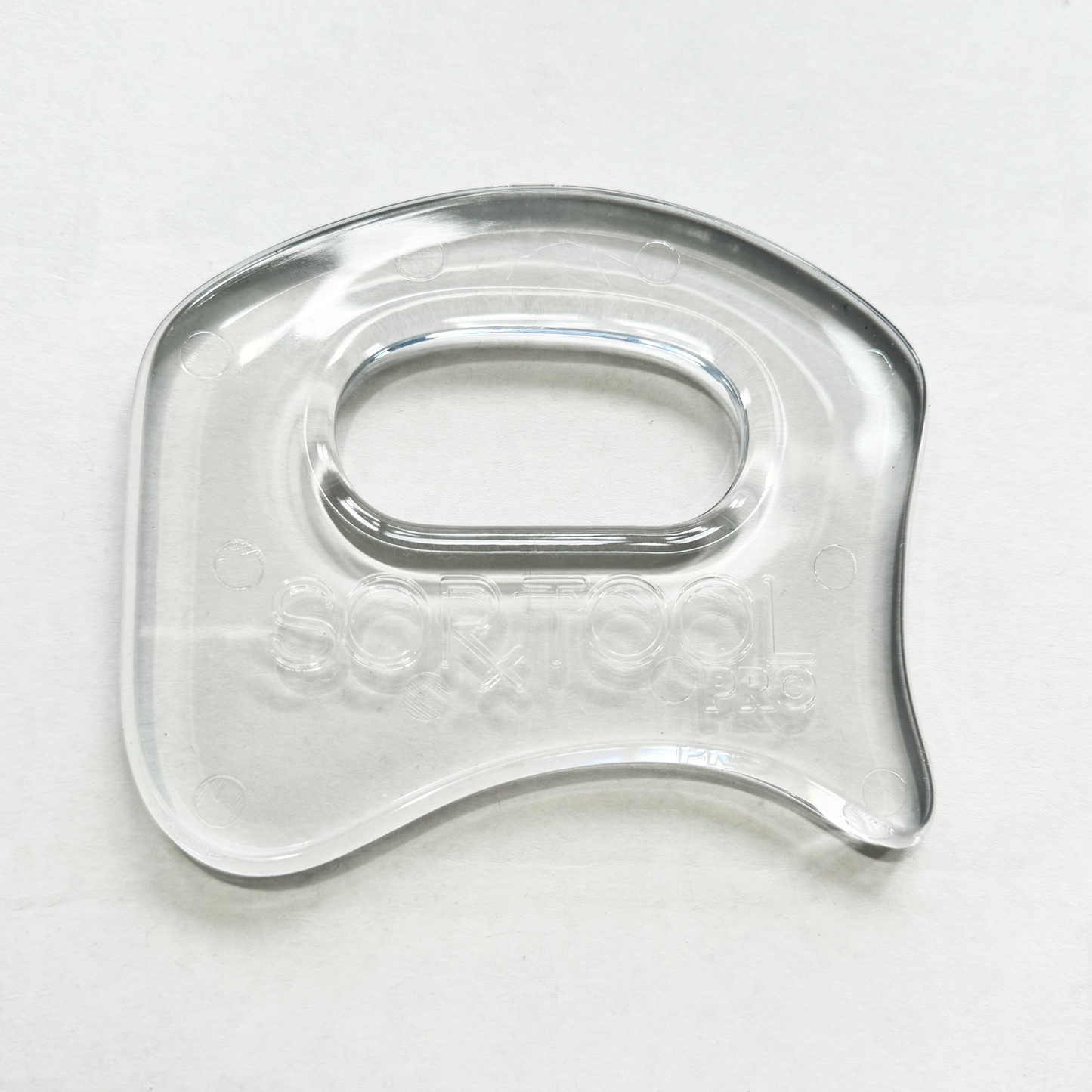 Transparent SORTOOL Pro, designed for lightweight portability and precise muscle recovery.